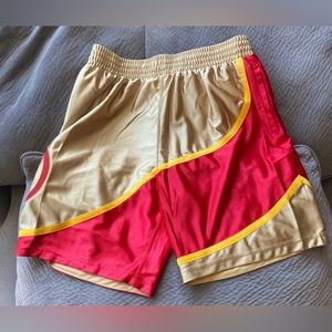 Mitchell & Ness NBA 75th Atlanta Hawks 1996 Swingman Shorts GOLD Size LARGE NEW